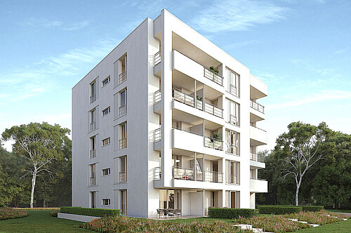 Hegholt Baufeld 2 Visualisierung Perspektive Einzelgebäude