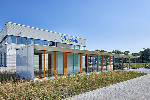 Aphria Perspektive Parkplatzseite