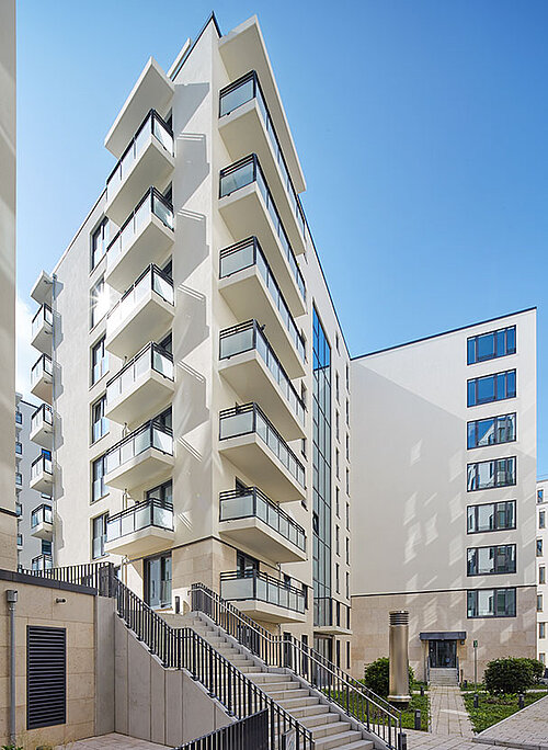 Alstercampus Perspektive Wohngebäudekomplex Innenhof