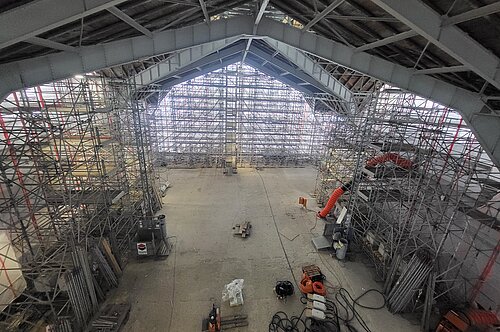 Deichtorhalle Süd Baustelle Halle innen