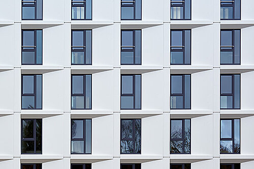 Rudolf-Laun-Haus Ansichtsdetail Fassade