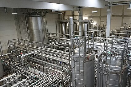 Carlsberg Brauerei Produktionshalle innen