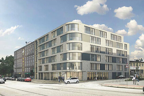 Hotel Brauhausstraße Visualisierung Perspektive